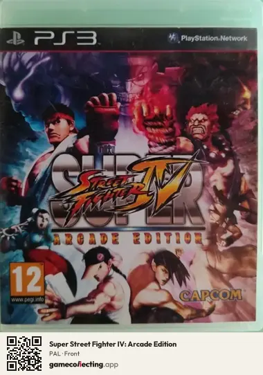 Super Street Fighter IV: Arcade Edition PlayStation 3, PAL box front