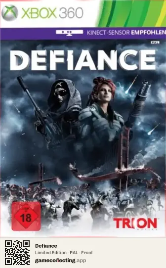 Defiance Xbox 360, PAL box front