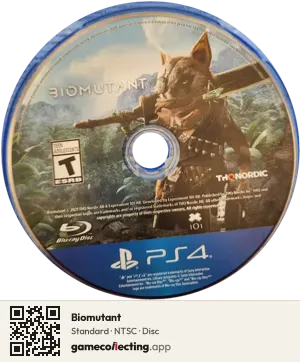 Biomutant PlayStation 4, NTSC disc