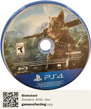 Biomutant PlayStation 4, NTSC disc
