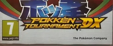 Pokkén Tournament DX, the PEGI square on its front