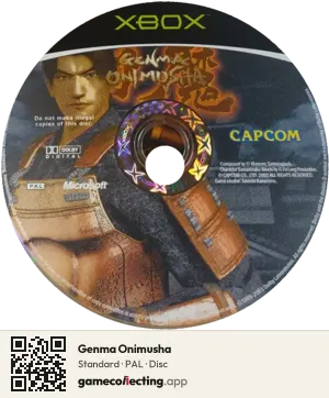 Genma Onimusha Xbox, PAL disc