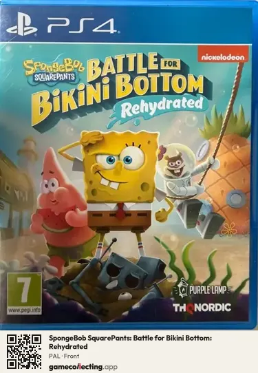 SpongeBob SquarePants: Battle for Bikini Bottom: Rehydrated PlayStation 4, PAL box front
