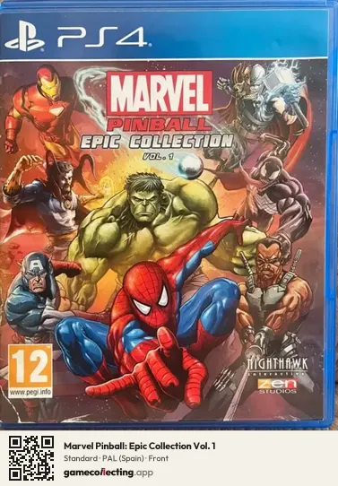 Marvel Pinball: Epic Collection Vol. 1 PlayStation 4, Spain box front