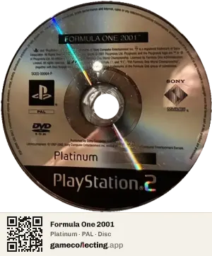 Formula One 2001 PlayStation 2, PAL disc