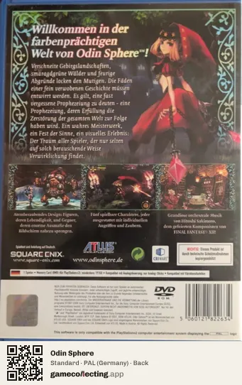 Odin Sphere PlayStation 2, Germany box back