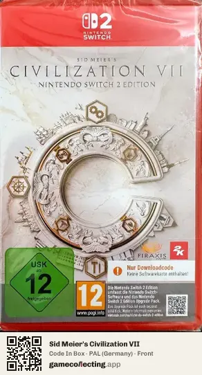 Sid Meier's Civilization VII Nintendo Switch 2, Germany box front