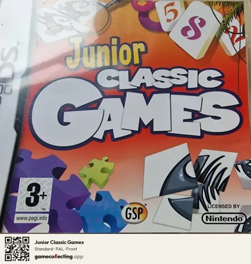 Junior Classic Games Nintendo DS, PAL box front