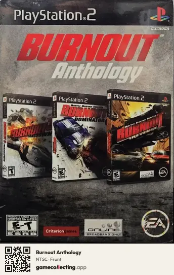 Burnout Anthology PlayStation 2, NTSC box front