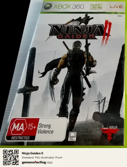 Ninja Gaiden II Xbox 360, Australia box front