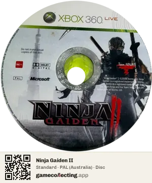 Ninja Gaiden II Xbox 360, PAL disc
