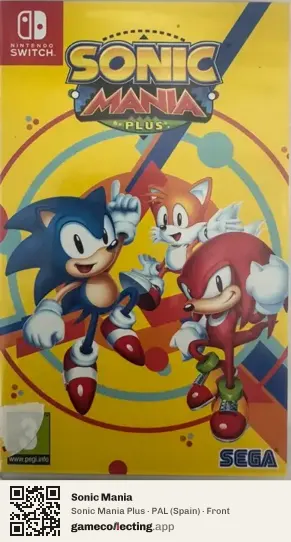 Sonic Mania Nintendo Switch, Spain box front