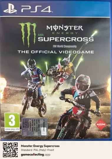 Monster Energy Supercross PlayStation 4, Italy box front