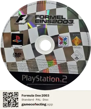Formula One 2003 PlayStation 2, PAL disc