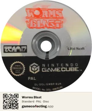 Worms Blast Nintendo GameCube, PAL disc
