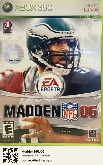 Madden NFL 06 Xbox 360, NTSC box front