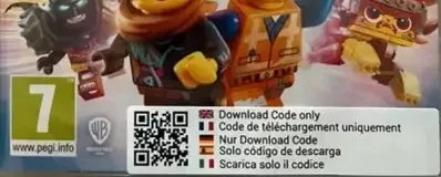 The LEGO Movie 2 Videogame, the PEGI square on its front