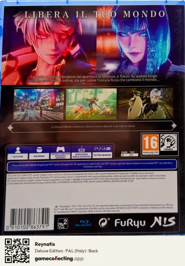 Reynatis PlayStation 4, Italy box back