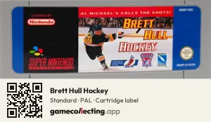 Brett Hull Hockey Super Nintendo Entertainment System, PAL cartridge label