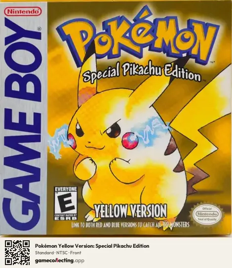Pokémon Yellow Version: Special Pikachu Edition Game Boy, NTSC box front