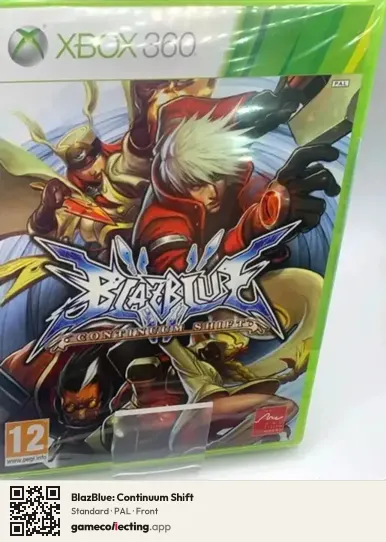 BlazBlue: Continuum Shift Xbox 360, PAL box front