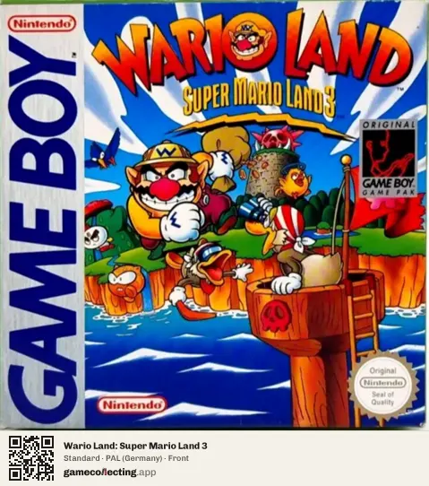 Wario Land: Super Mario Land 3 Game Boy, Germany box front