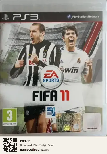 FIFA 11 PlayStation 3, Italy box front
