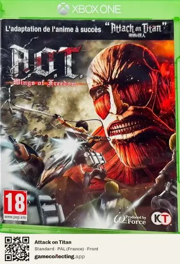 Attack on Titan Xbox One, France box front