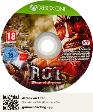 Attack on Titan Xbox One, PAL disc