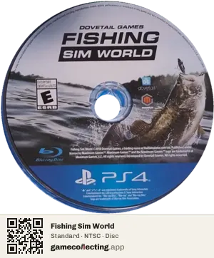 Fishing Sim World PlayStation 4, NTSC disc
