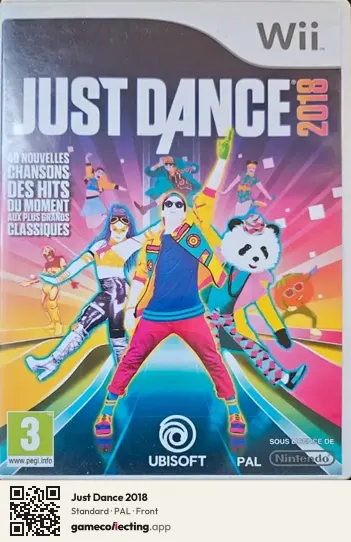 Just Dance 2018 Nintendo Wii, PAL box front
