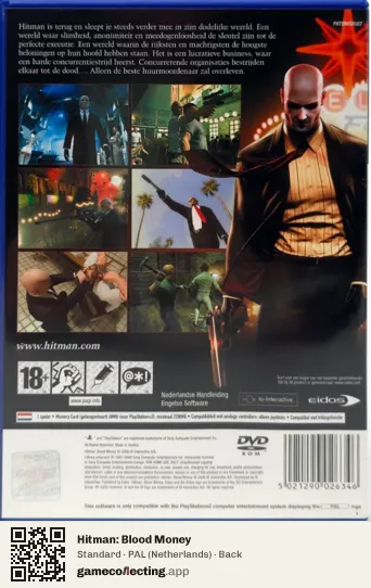 Hitman: Blood Money PlayStation 2, Netherlands box back