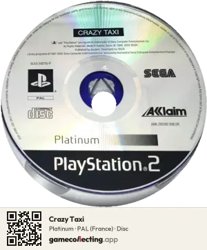 Crazy Taxi PlayStation 2, PAL disc
