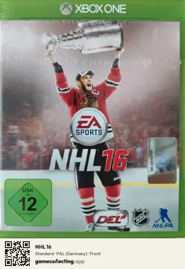 NHL 16 Xbox One, Germany box front
