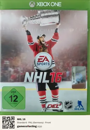 NHL 16 Xbox One, Germany box front