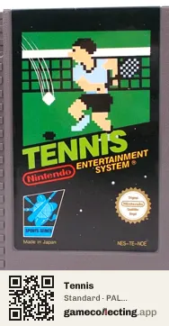 Tennis Nintendo Entertainment System, PAL cartridge label