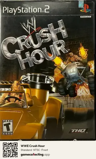 WWE Crush Hour PlayStation 2, NTSC box front