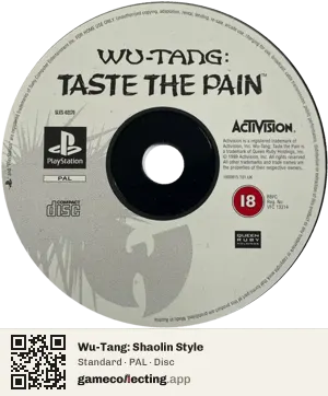Wu-Tang: Shaolin Style PlayStation, PAL disc