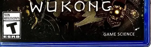 Black Myth: Wukong, the ESRB box on its front