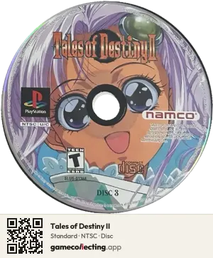 Tales of Destiny II PlayStation, NTSC disc