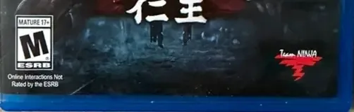 Nioh, the ESRB box on its front