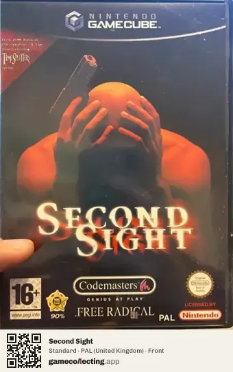 Second Sight Nintendo GameCube, United Kingdom box front