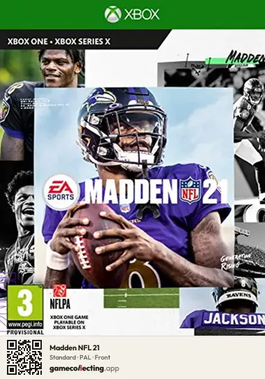 Madden NFL 21 Xbox One, PAL box front