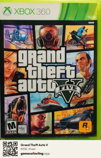 Grand Theft Auto V Xbox 360, NTSC box front