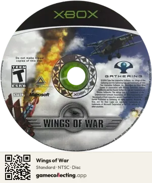 Wings of War Xbox, NTSC disc