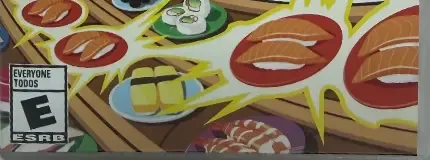 Sushi Striker: The Way of Sushido, the ESRB box on its front