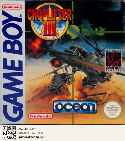 Choplifter III Game Boy, PAL box front