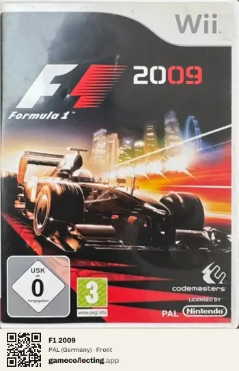 F1 2009 Nintendo Wii, Germany box front