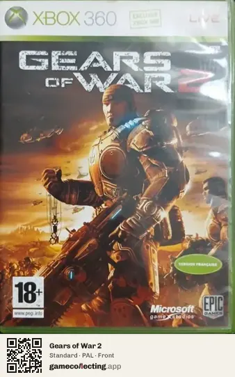 Gears of War 2 Xbox 360, PAL box front