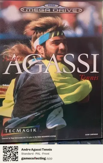 Andre Agassi Tennis Sega Mega Drive / Genesis, PAL box front